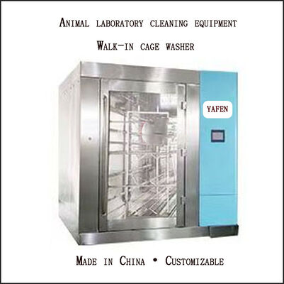 Large Capacity Lab Animal Equipment High Temp Disinfection Anti Corrosion Walk In Cage Washer
