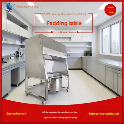 All Stainless Steel Bedding Dumping Station, SPF Animal Facility Cage Litter Cleaning Table, Supporting Laboratory Equipment