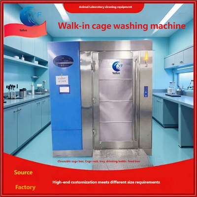 Large-Capacity Walk-In Cage Washer, Automatic Rinsing & Drying All-in-One Machine with GLP Certification Specially for Animal Centers of Scientific Research Institutes