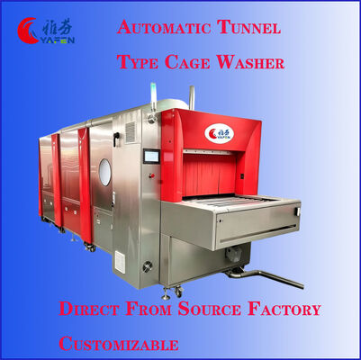 Large Capacity Disinfection Lab Animal Equipment Continuous Tunnel Cage Washer