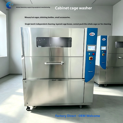 Customizable Cabinet-Style Cage Washer Made of 304 Stainless Steel for Rabbit Cages and Water Bottles in Animal Laboratories