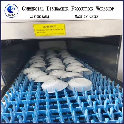 Commercial Conveyor Dishwasher, Fully Automatic Integrated Large Equipment for Washing and Dishing Utensils for Hotels and Canteens