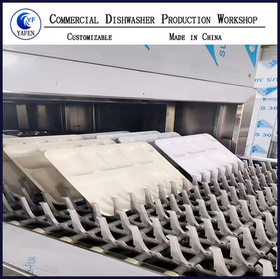 Large Capacity Commercial Dishwasher Intelligent For Cleaning Disinfecting Drying Tableware