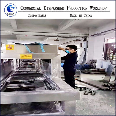 Stainless Steel Flat Type Dishwasher Catering Automatic Plate Washing Sterilizing Equipment