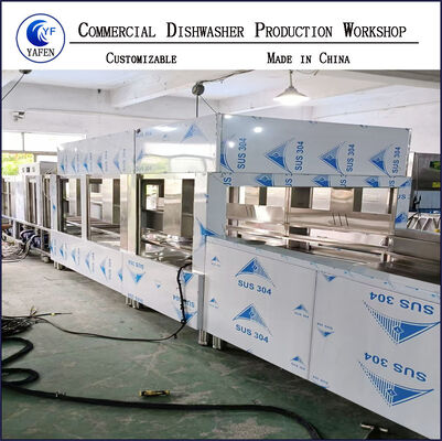 Large Capacity Commercial Dishwasher Intelligent For Cleaning Disinfecting Drying Tableware