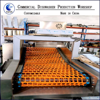 Stainless Steel Flat Type Dishwasher Catering Automatic Plate Washing Sterilizing Equipment