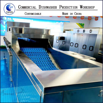 Rapid Cleaning Disinfection Drying Dishwasher 65KW 380V With Soaking Tank