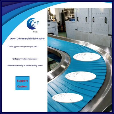 Flat Type Meal Collection Conveyor Chain Plate Curved Conveyor Round Belt