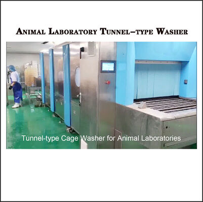 Laboratory Animal Cage Washer Equipment Continuous Tunnel Type 316L Stainless Steel