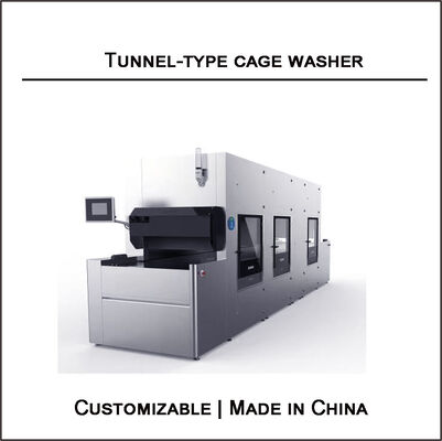 Continuous Tunnel Animal Cage Washer 1200 Cages Per Hour 316L Stainless Steel