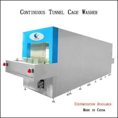 Tunnel Type Automatic Cage Washer 304 Stainless Steel Animal Cage Cleaning Machine