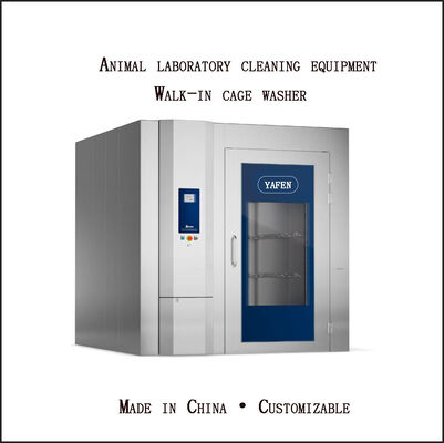 Laboratory Walk In Animal Cage Washer 304 Stainless Steel With PLC Control System