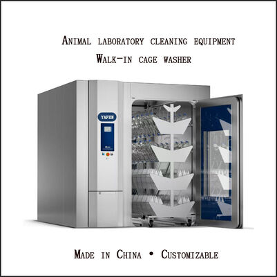 Laboratory Walk In Animal Cage Washer 304 Stainless Steel With PLC Control System