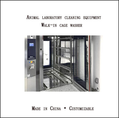 120 - 240 IVC Cages Lab Animal Equipment 30KW Single Door Walk In Cage Washer