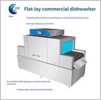 Flat Commercial Dishwashing Equipment Tableware Dinner Plates Cleaning Machine