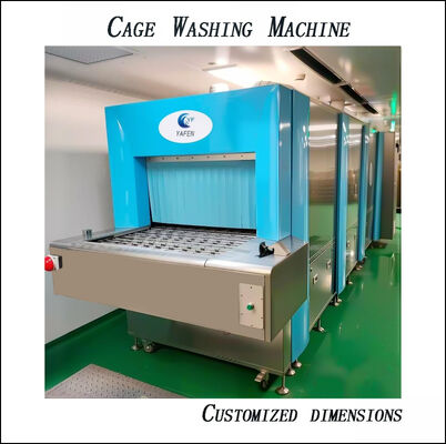 Continuous Tunnel Animal Cage Washer 1200 Cages Per Hour 316L Stainless Steel