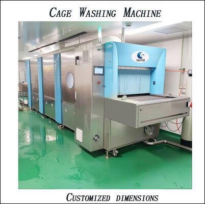Continuous Tunnel Animal Cage Washer 1200 Cages Per Hour 316L Stainless Steel