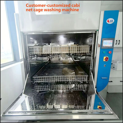 Fully Automatic Cabinet-Style Cage Washer, Laboratory IVC Rat and Mouse Cage Box Cleaning Machine, High-Temperature Disinfection and Drying Cage Cleaning Equipment