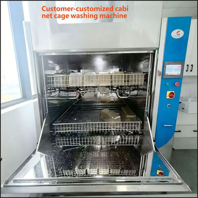 Vertical Cage Box Washing & Disinfection Machine, IVC Mouse Rat Cage Washer with Hot Water Rinse & Dry
