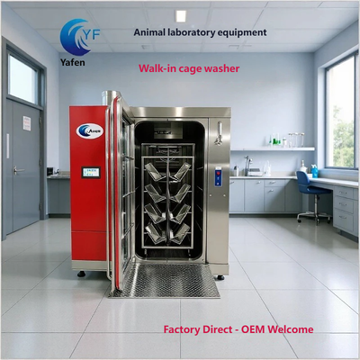 Large-Capacity Walk-In Cage Washer, Automatic Rinsing & Drying All-in-One Machine with GLP Certification Specially for Animal Centers of Scientific Research Institutes