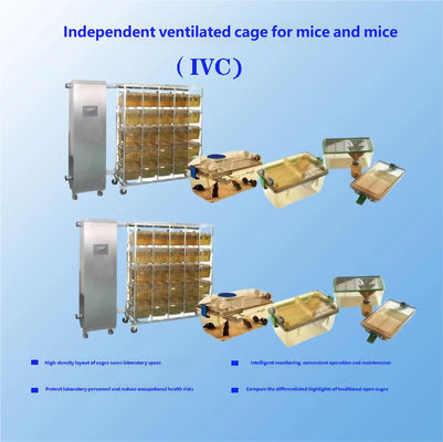 Double-sided IVC Individually Ventilated Cage System High Density Mouse Breeding Rack Complete IVC System with Central Ventilation Controller