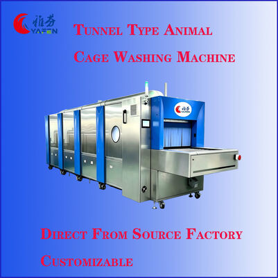 Large Capacity Disinfection Lab Animal Equipment Continuous Tunnel Cage Washer