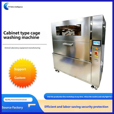 Customizable Cabinet-Style Cage Washer Made of 304 Stainless Steel for Rabbit Cages and Water Bottles in Animal Laboratories