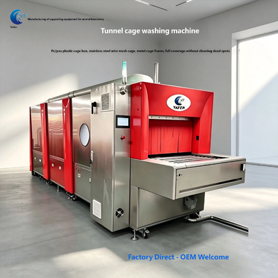 Continuous Lab Animal Equipment Long Dragon Type Tunnel Cage Washer