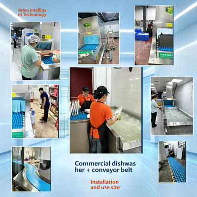 Yafen supplies a full range of kitchen washing equipment including commercial dishwashers, conveyors, waste disposal tables and tableware rotary turners for commercial kitchen dishwashing lines