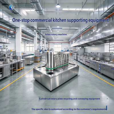 Tableware Storage & Transport Rotary Machine, Supporting Commercial Dishwasher to Clean Tableware Efficiently