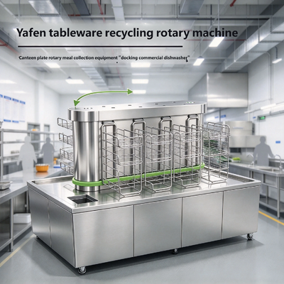 Tableware Storage & Transport Rotary Machine, Supporting Commercial Dishwasher to Clean Tableware Efficiently