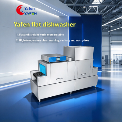 Yafen Intelligent Bowl-Feeding Dishwasher, Pipeline-Type Commercial Dishwasher, Large-Capacity Bowl Conveyor for Central Kitchen Dish Cleaning Equipment
